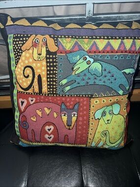 Laurel Burch Mythical Dog Decorative Pillow